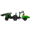 Dětský elektrický traktorbagr s přívěsem SX2068 zelený04