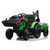 dětský elektrický traktor s vlečkou zelený05
