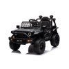 Elektrické autíčko OFFROAD čierne 12V Vysoký podvozok, široké sedadlo, Odpružené nápravy, 2,4 GHz Diaľkové ovládanie LED svetlá