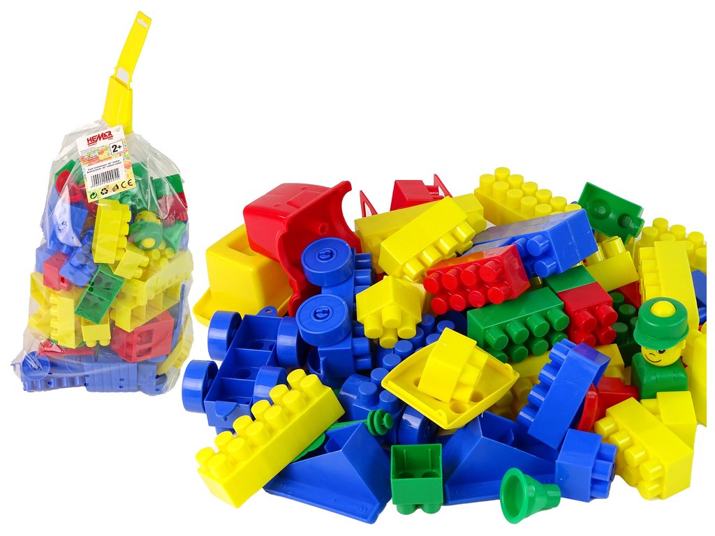 Blocuri de construcție colorate K2 mediu 80 buc