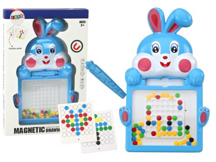 Tablă magnetică Bunny 7 modele albastre cu stilou magnetic