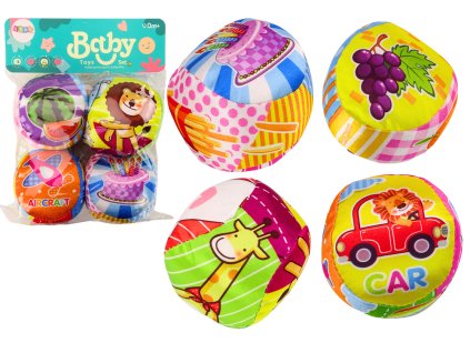 Set de 4 bile educative colorate moi