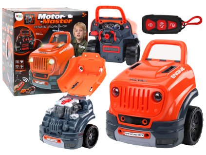 Kit de asamblare motor portocaliu pentru micii bricolatori