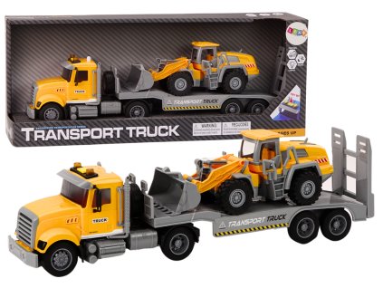 Camion excavator cu lumini și sunete, galben