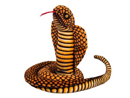 Jucărie de plus șarpe cobra royal brown 100 cm