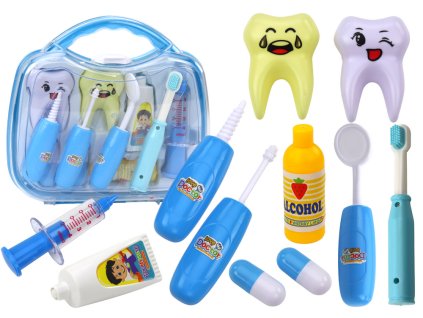 Micul doctor stomatolog set într-o servietă