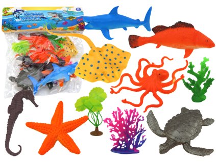 Set animale marine si plante acvatice 7 bucati