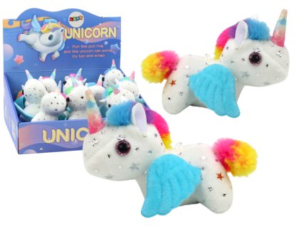 Unicorn alb, elastic, săritor