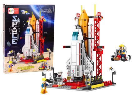 Blocuri de construcție Navă spațială Racheta spațială Launch Pad 500 de piese