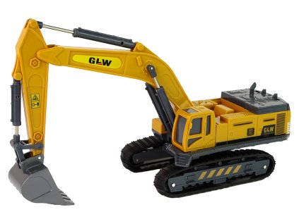 Excavator pe șenile pentru vehicule de construcții 1:55 Galben