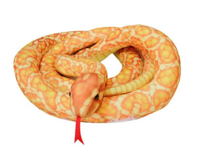 Șarpe de pluș 200 cm auriu