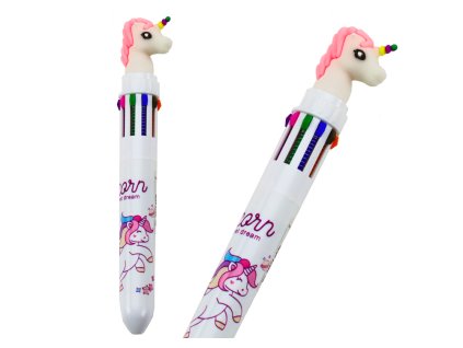 Pix automat cu unicorn 10 culori alb