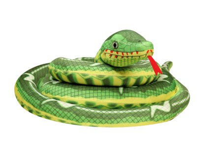 Șarpe de pluș 400 cm verde
