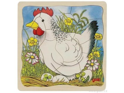 236838 vyvojove vrstvene puzzle ze dreva slepicka