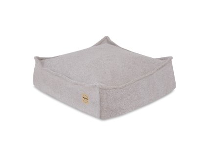 Podlahový puf PLUSH NEST 60×60 cm – šedý beránek1