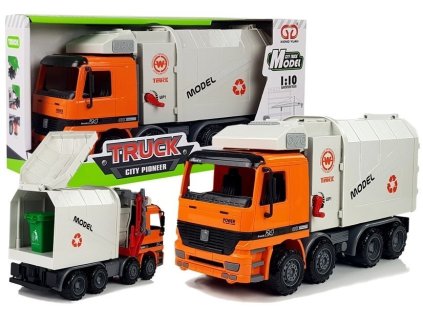 Camionul de gunoi electric cu coșul de gunoi conduce