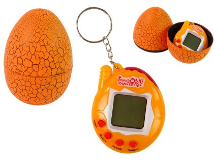 Joc Tamagotchi într-un ou portocaliu