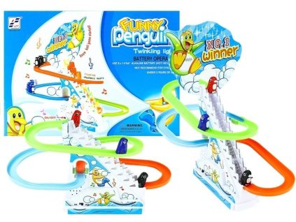Joc Pinguins on Escalators cu lumină și melodii
