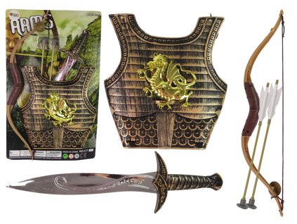 Costum de cavaler samurai cu arc și sabie