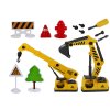 Vehicule de constructii mixer macara excavator 1:12 cu efecte sonore