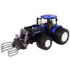 Tractor cu prindere pentru baloturi cu telecomandă albastră