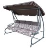 Mamido Velká zahradní houpačka 2v1 hnědá s motivem (3)