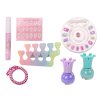 Set cosmetice in cutie pentru unghii si machiaj mov 9 buc