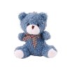 Pandantiv ursuleț albastru mic îmbrățișare 10 cm