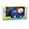 Asamblare camion betoniera cu motive de desene animate albastru DIY