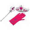 Un set de accesorii pentru o mica printesa - bagheta, manusi, coroana, impletituri