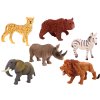 Set figurine animale sălbatice 6 piese elefant leu rinocer