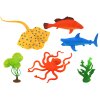 Set animale marine si plante acvatice 7 bucati