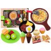 Set fast food: fructe, friptura, inghetata, accesorii, pizza, cartofi prajiti, 26 piese