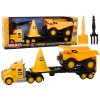 Set de mașini de construcții cu camion basculant în mișcare galben