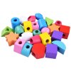 Puzzle educativ cuburi din lemn 25 piese