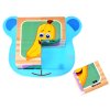 Cuburi din lemn puzzle fructe 4 cuburi 6 poze