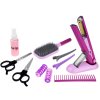 Set de coafura cu placa de indreptat parul si perie