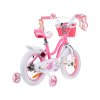 Bicicleta pentru copii RoyalBaby STAR GIRL cu cos, roti laterale si bara de impingere 14" roz