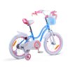 Bicicleta fetita RoyalBaby STAR GIRL cu cos si roti auxiliare 16" albastru