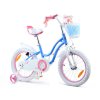 Bicicleta fetita RoyalBaby STAR GIRL cu cos si roti auxiliare 16" albastru