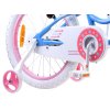 Bicicleta fetita RoyalBaby STAR GIRL cu cos si roti laterale 18" albastre
