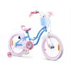 Bicicleta fetita RoyalBaby STAR GIRL cu cos si roti laterale 18" albastre