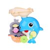 Jucărie veselă de baie cu delfini cu barcă și pinguini
