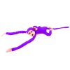 Maimuta de plus cu pui 70 cm violet