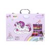 Set de artă într-o cutie cu unicorn 128 buc roz