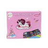 Set de artă în carcasă pliabilă cu unicorn 133 buc roz