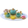 Set de ceai si cafea din lemn pentru copii 15 piese