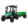 Dětský elektrický traktor BLAST s přívěsem zelený01