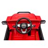 Mașină electrică de jucărie OFFROAD roșu 12V Șasiu înalt, scaun lat, axe de suspensie, lumini LED cu telecomandă 2,4 GHz