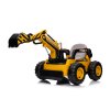 Excavator electric pentru copii CAR-26B galben | 4x4 | RC 2.4Ghz | Piele EKO | 12V10Ah